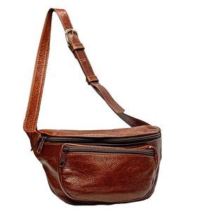 Village Tannery NYC Designed by Sevestet Pueblo Brown Leather Waist‎ Bag